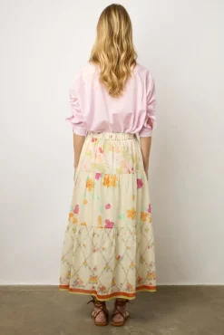 Jupe Longue A Fleurs Multicolore - Brooke
