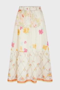 Jupe Longue A Fleurs Multicolore - Brooke
