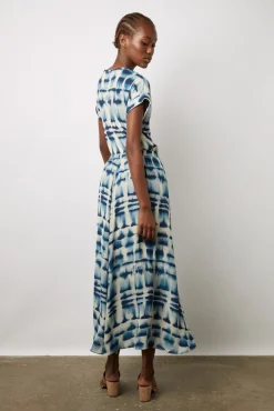 Jupe Midi Tie And Dye Encre - Danica