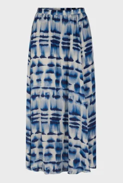 Jupe Midi Tie And Dye Encre - Danica
