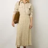 Jupe Mi-Longue En Crochet Naturel - Dania