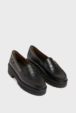 Mocassins En Cuir A Semelle Crantee - Emmy