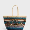 Panier En Raphia Bleu - Anouk
