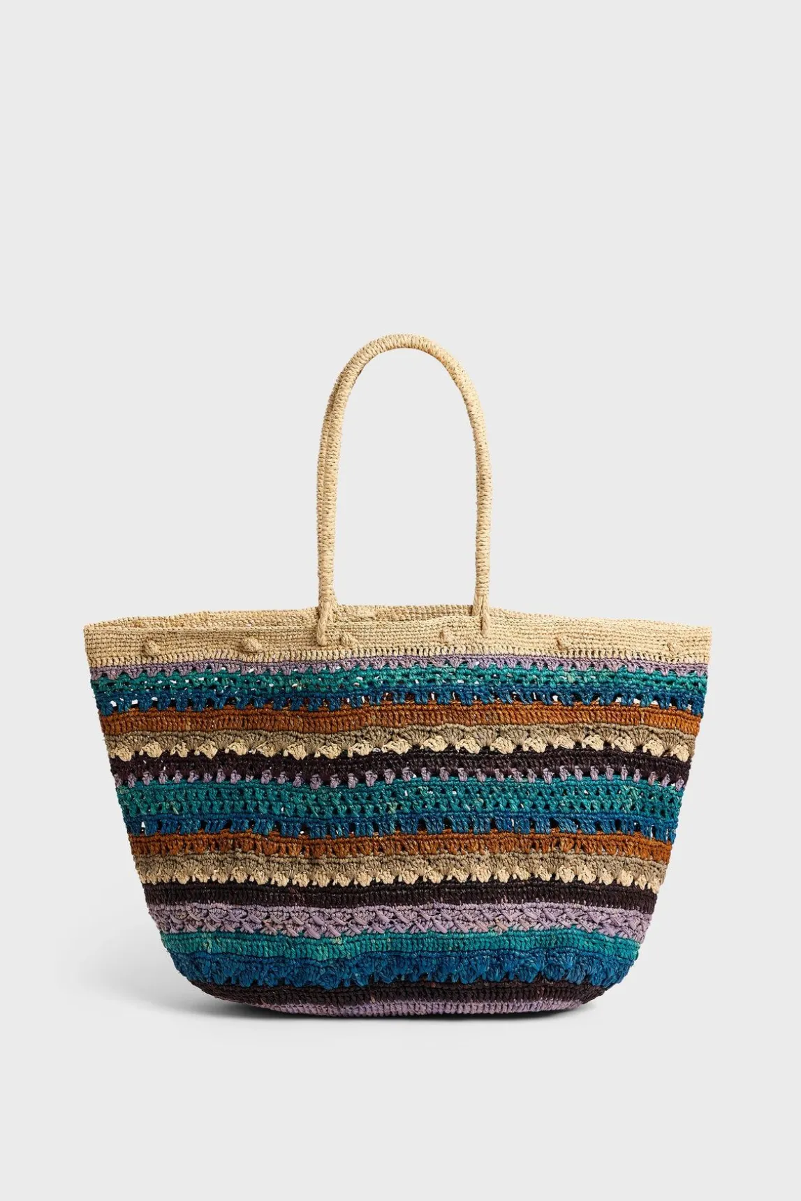 Panier En Raphia Bleu - Anouk