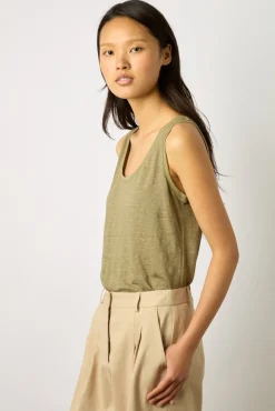 Pantalon Carotte En Coton Sable - Cecilia