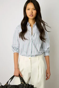 Pantalon Carotte En Coton Ecru - Cecilia