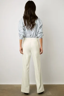 Pantalon Carotte En Coton Ecru - Cecilia