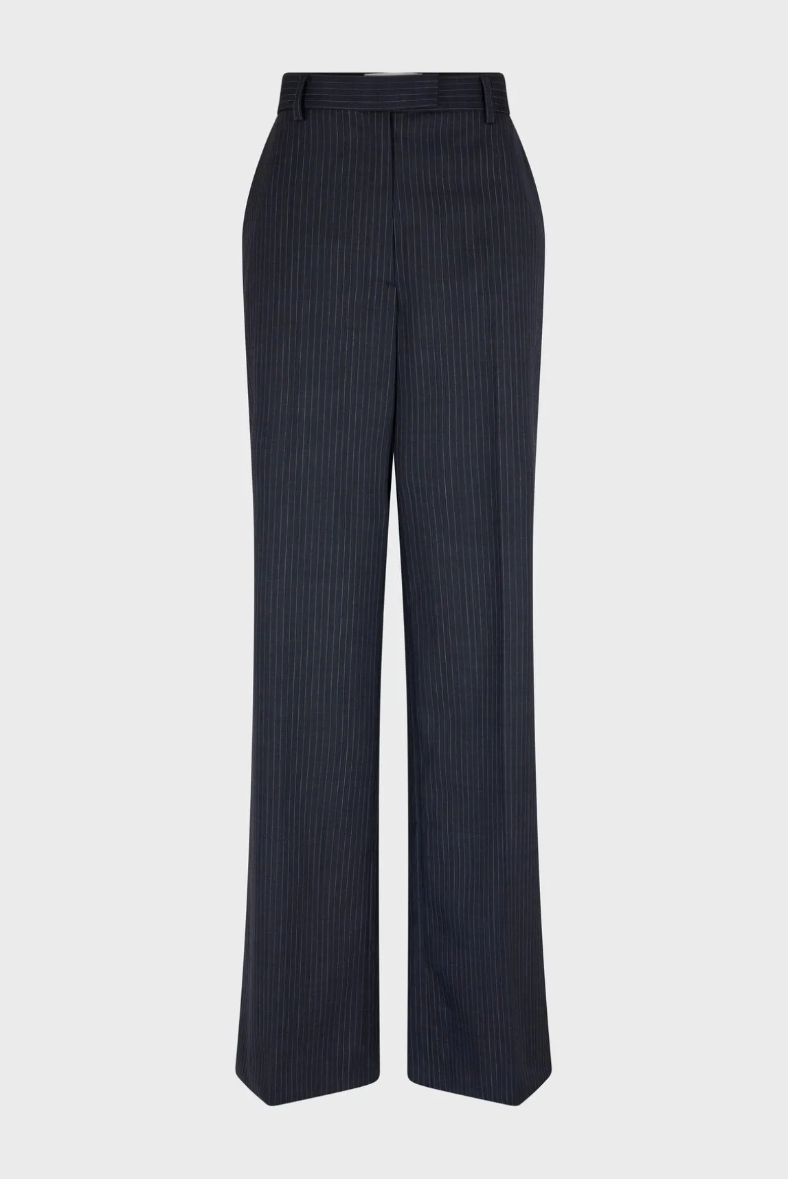 Pantalon De Tailleur A Rayures Marine - Dali