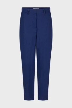 Pantalon De Tailleur En Lin Encre - Cyann