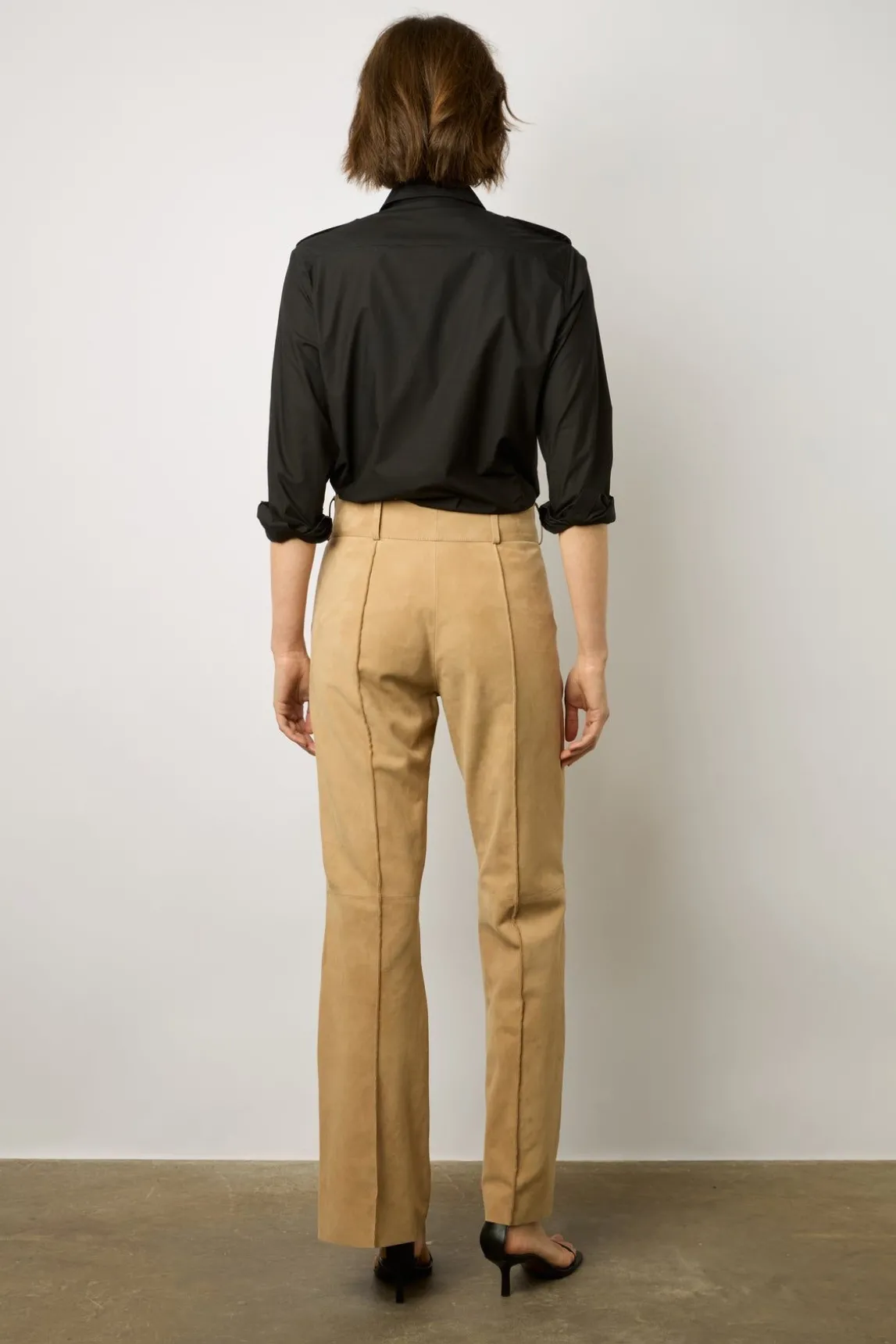 Pantalon En Chevre Velours Sable - Josepha