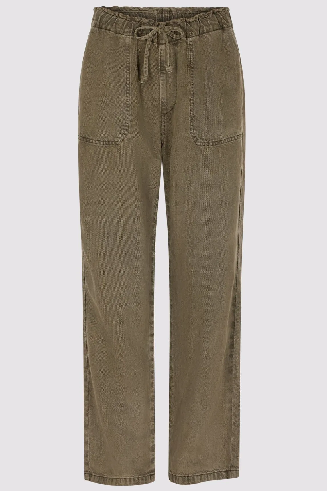 Pantalon En Lin Melange Vert Kaki - Colombe
