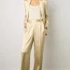 Pantalon Large En Satin Sable - Corine