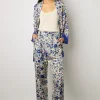 Pantalon Satine A Fleurs Naturel - Carmel