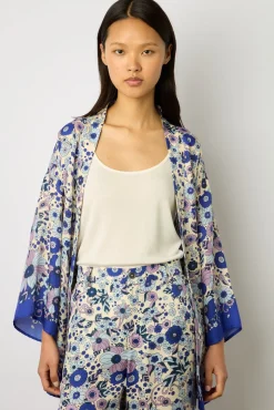 Pantalon Satine A Fleurs Naturel - Carmel
