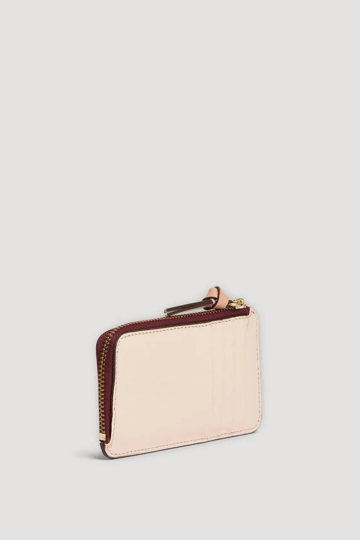 Porte Carte Cuir Lisse Bordeaux - Cardholder