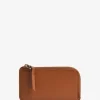 Porte Carte En Cuir Lisse Camel - Cardholder