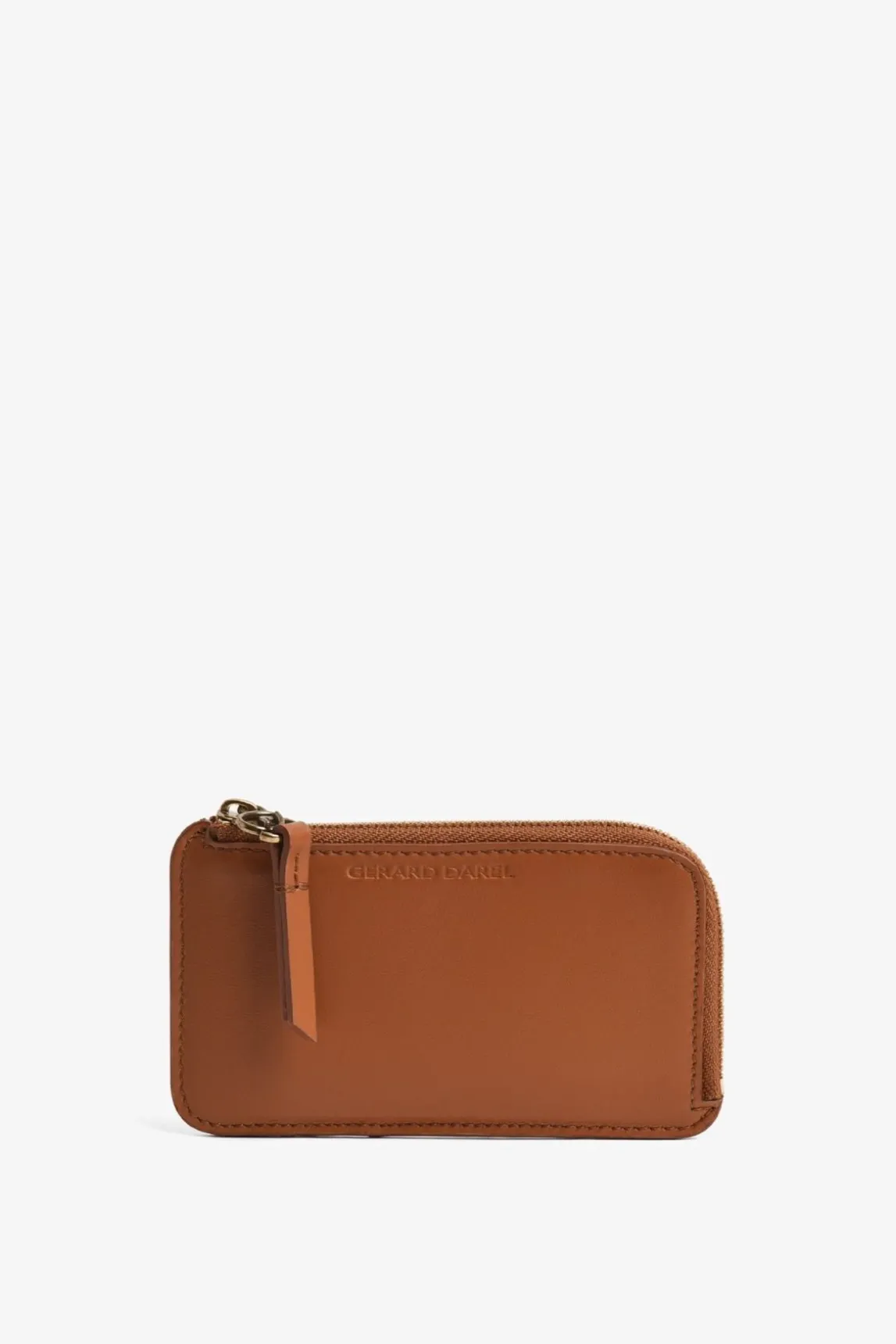 Porte Carte En Cuir Lisse Camel - Cardholder