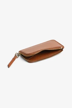 Porte Carte En Cuir Lisse Camel - Cardholder