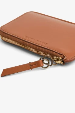 Porte Carte En Cuir Lisse Camel - Cardholder