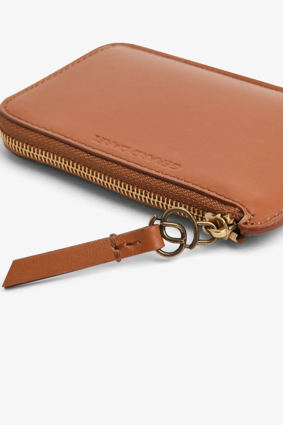 Porte Carte En Cuir Lisse Camel - Cardholder