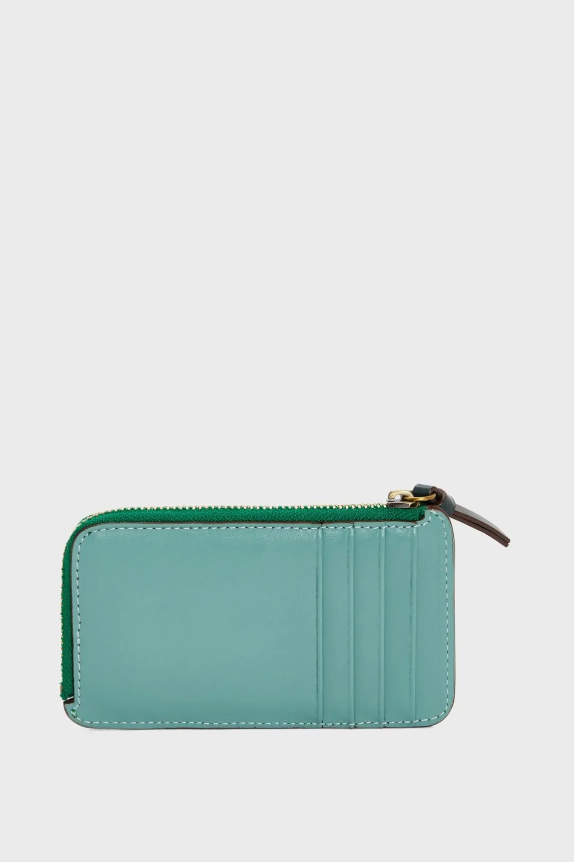 Porte Carte En Cuir Vert - Cardholder