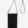 Porte Telephone Cuir Graine Noir - Ladyphone