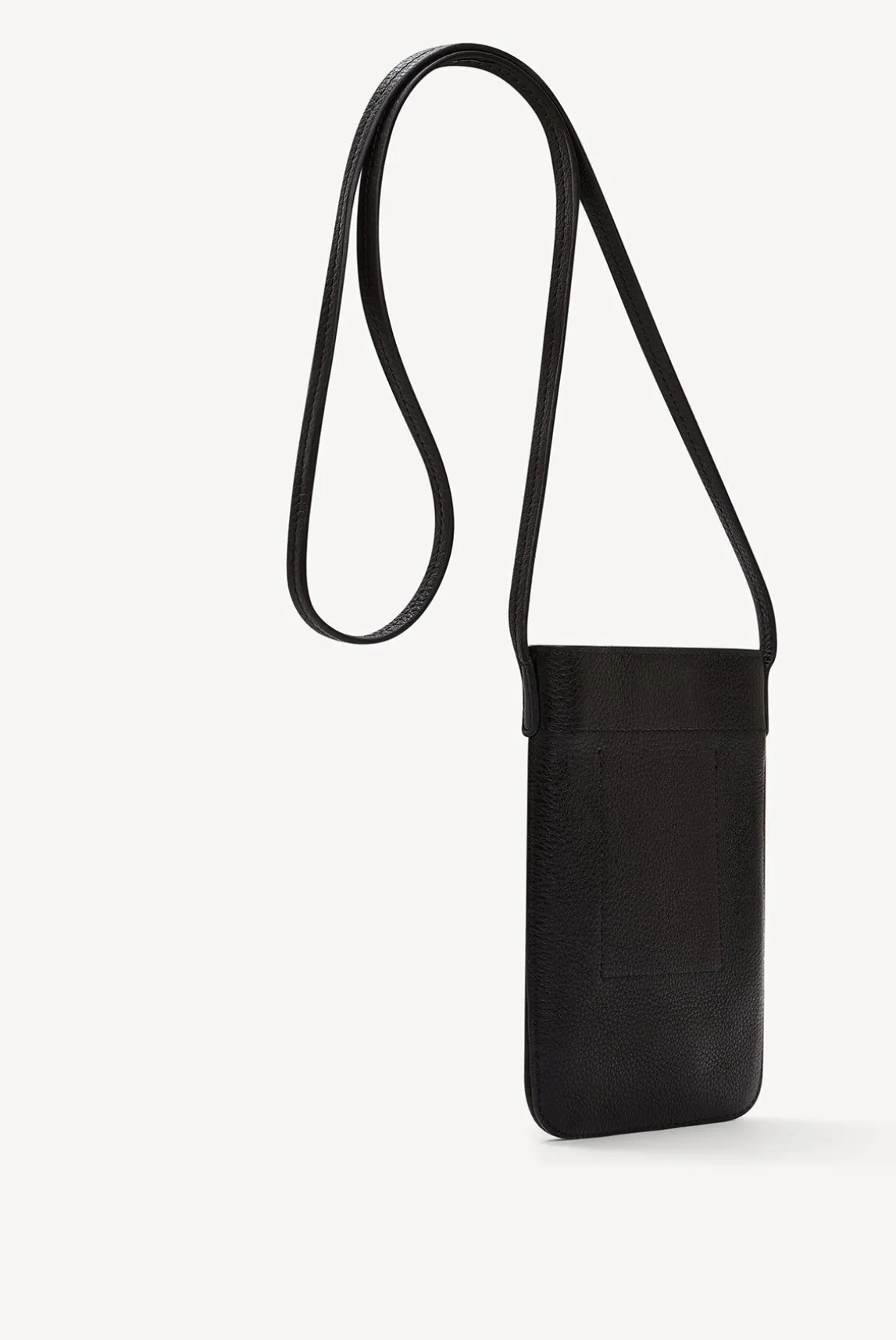 Porte Telephone Cuir Graine Noir - Ladyphone