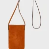 Porte Telephone En Cuir Orange - Ladyphone