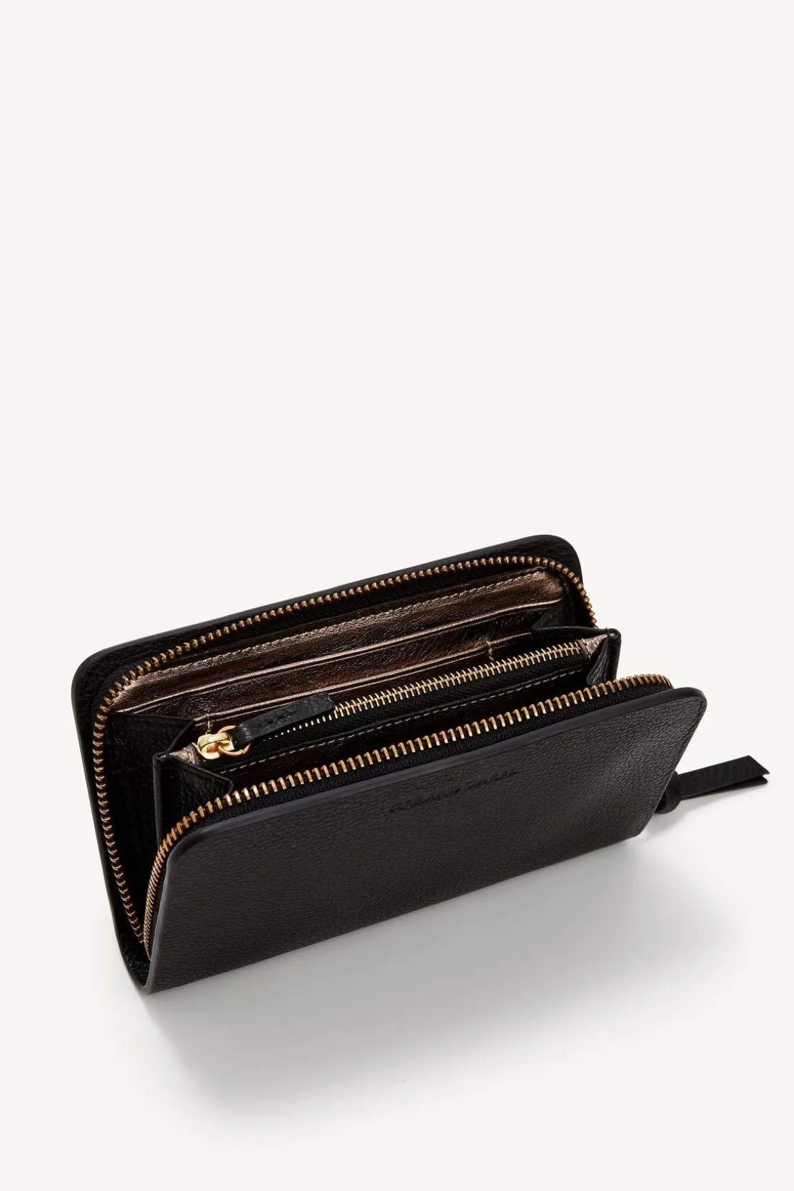 Portefeuille En Cuir Graine Noir - Wallet