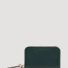 Portefeuille En Cuir Lisse Vert - Mini Wallet