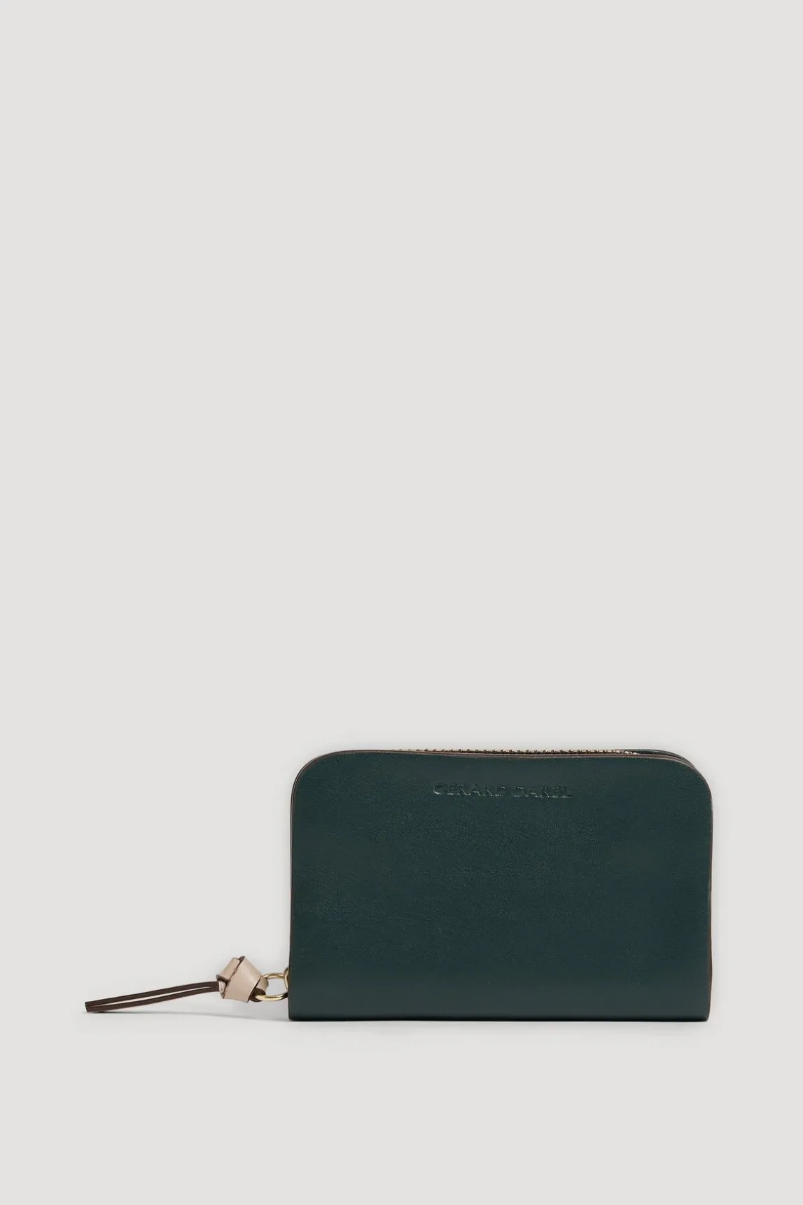 Portefeuille En Cuir Lisse Vert - Mini Wallet