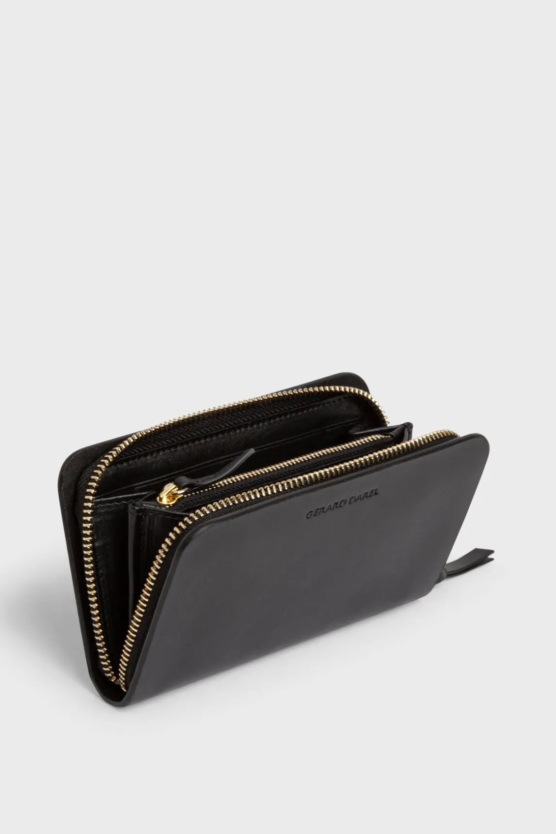 Portefeuille En Cuir Lisse Noir - Wallet