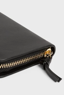 Portefeuille En Cuir Lisse Noir - Wallet