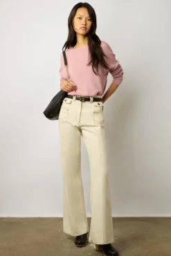 Pull Cachemire A Col Rond Rose - Laurrea