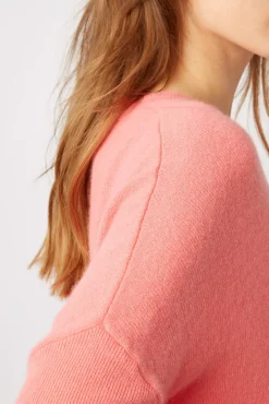 Pull Cachemire A Col Rond Corail - Laurrea
