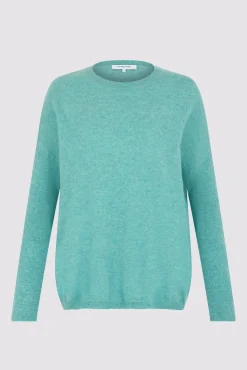 Pull Cachemire Col Rond Vert D'Eau - Laurrea