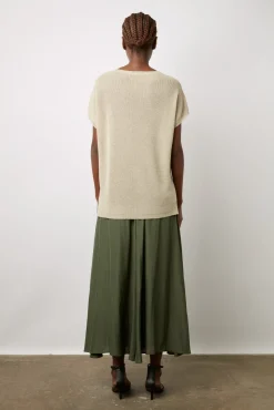 Pull Manches Courtes Irise Beige - Letsie