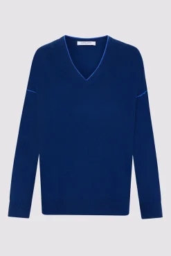 Pull V En Cachemire Encre - Lyme