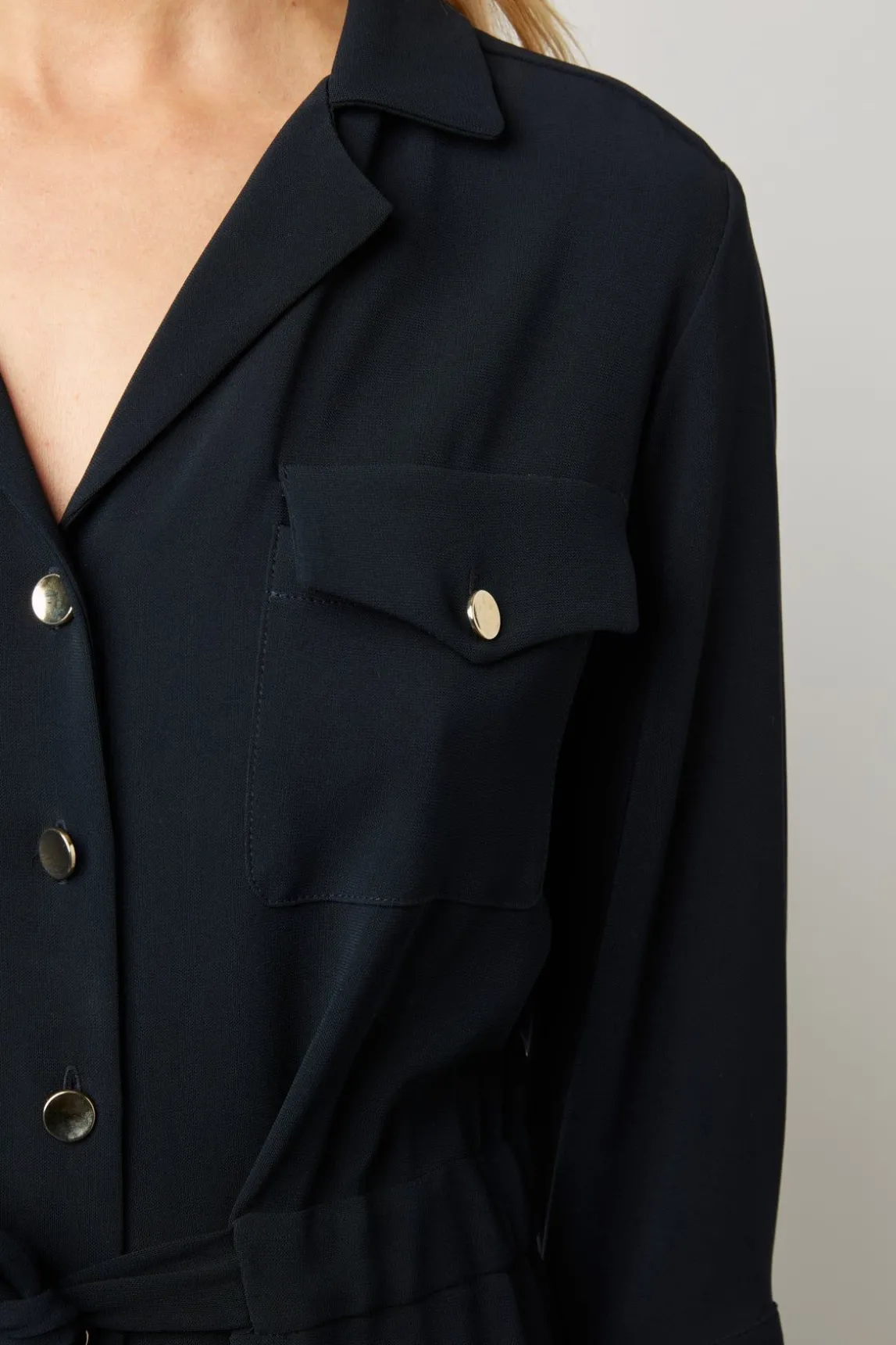 Robe Chemise Fluide Marine - Ezra
