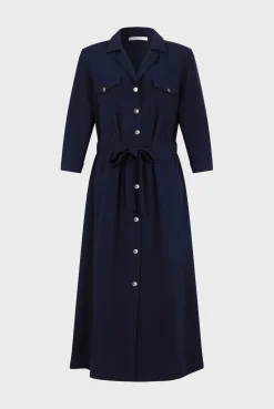 Robe Chemise Fluide Marine - Ezra