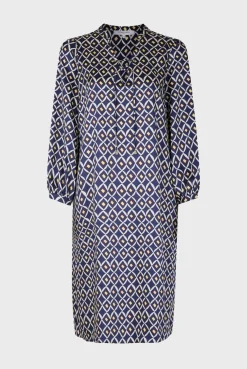 Robe Courte Fluide Imprimee Encre - Ekram
