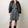 Robe Courte Imprime Cachemire Bleu - Evolenn