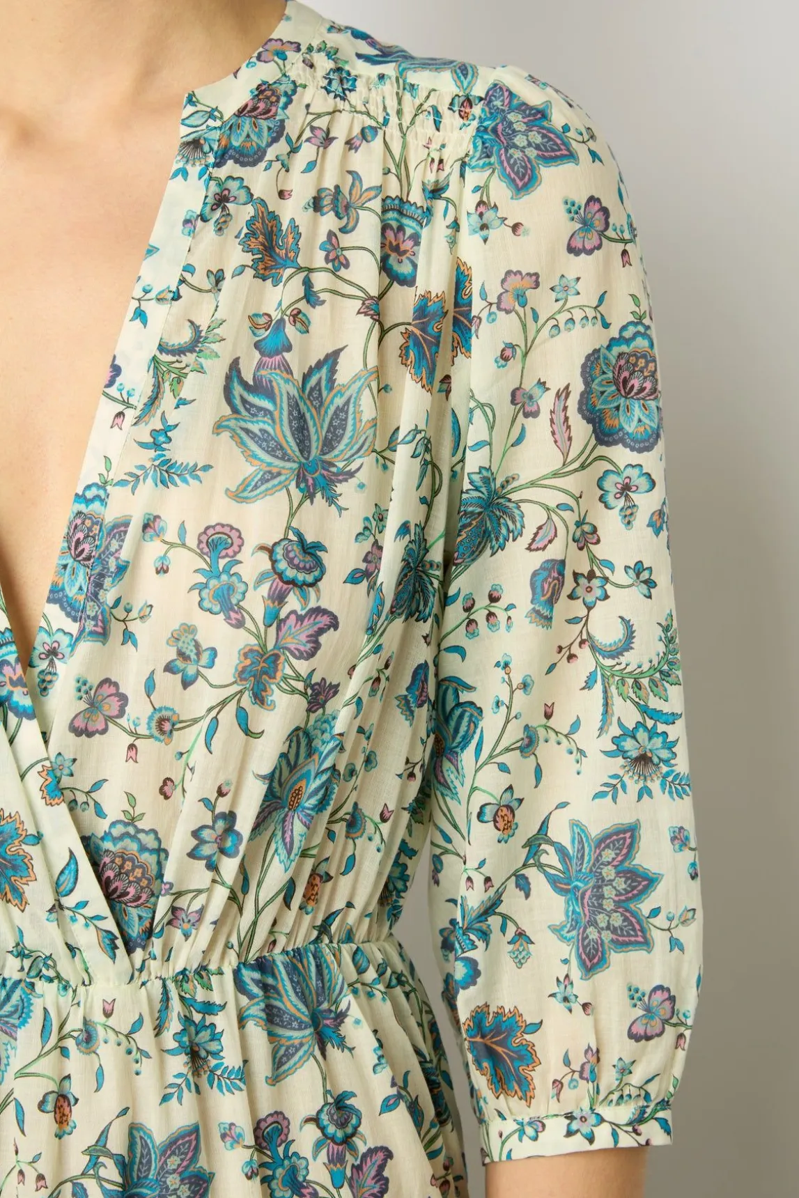 Robe Longue Cintree Ecru - Elysee