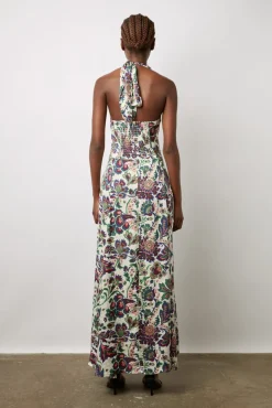 Robe Longue Dos Nu Ecru - Elwina