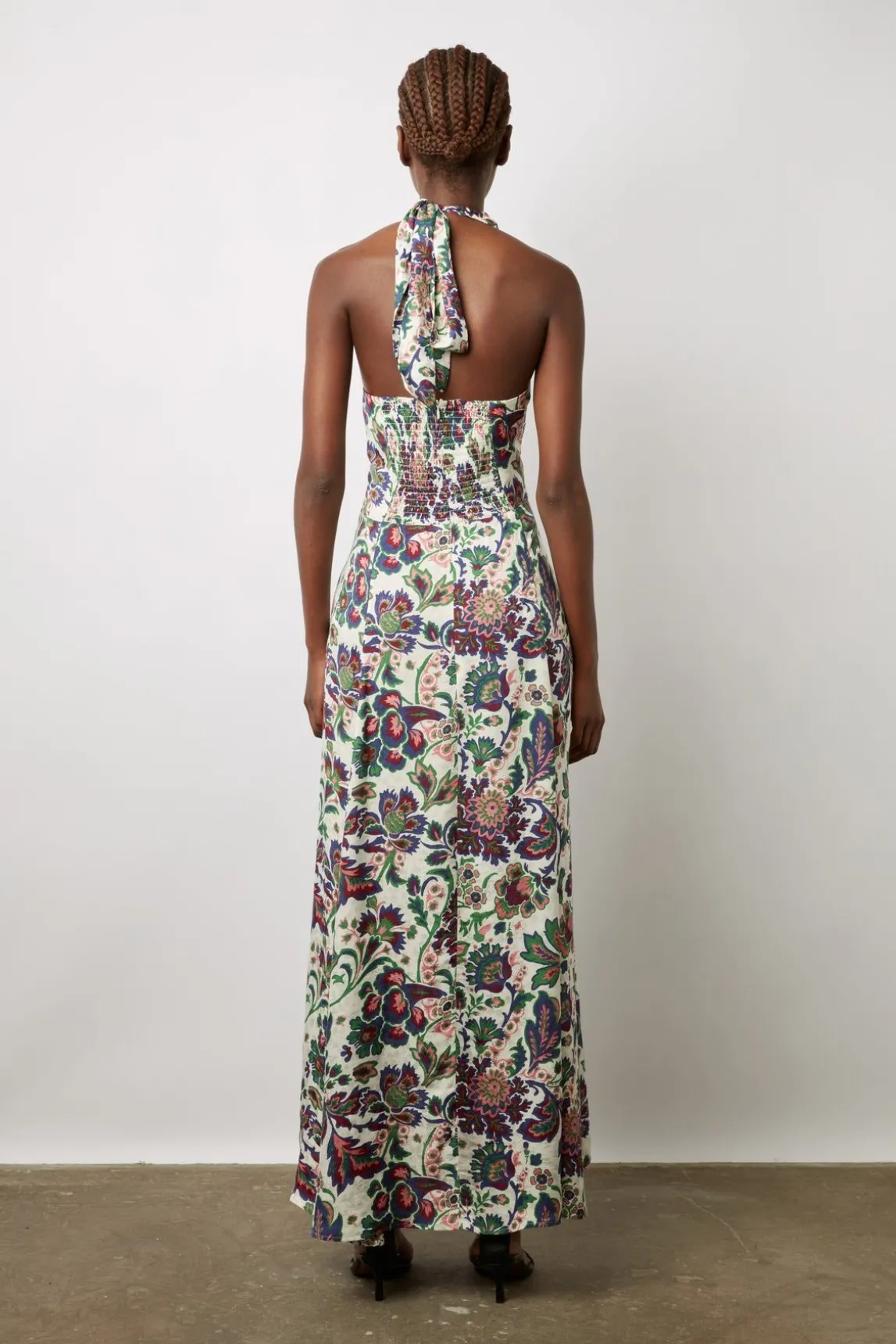 Robe Longue Dos Nu Ecru - Elwina