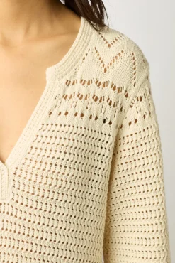 Robe Longue En Crochet Ecru - Emanuela