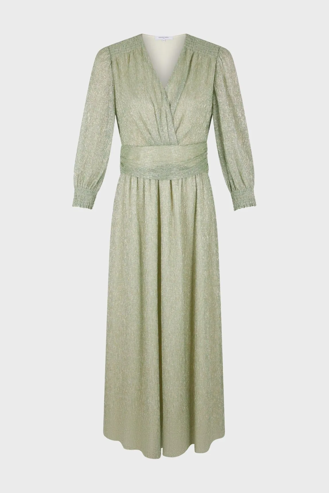 Robe Longue En Lurex Vert D'Eau - Elline