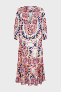 Robe Longue Imprimee Naturel - Emi