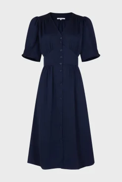 Robe Midi Cintree Marine - Elonie