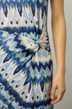 Robe Midi Imprime Mexicain Ecru - Elissa